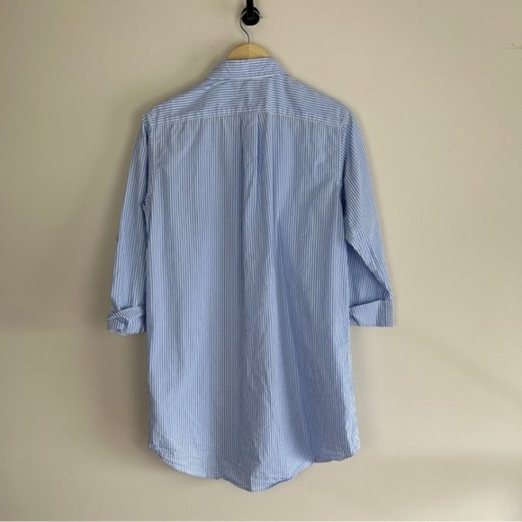 LAUREN by Ralph Lauren Black Label Vertical-stripe night shirt - Picture 9 of 9